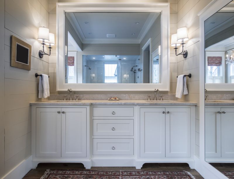 Contemporary Bathroom with Vanity Lighting